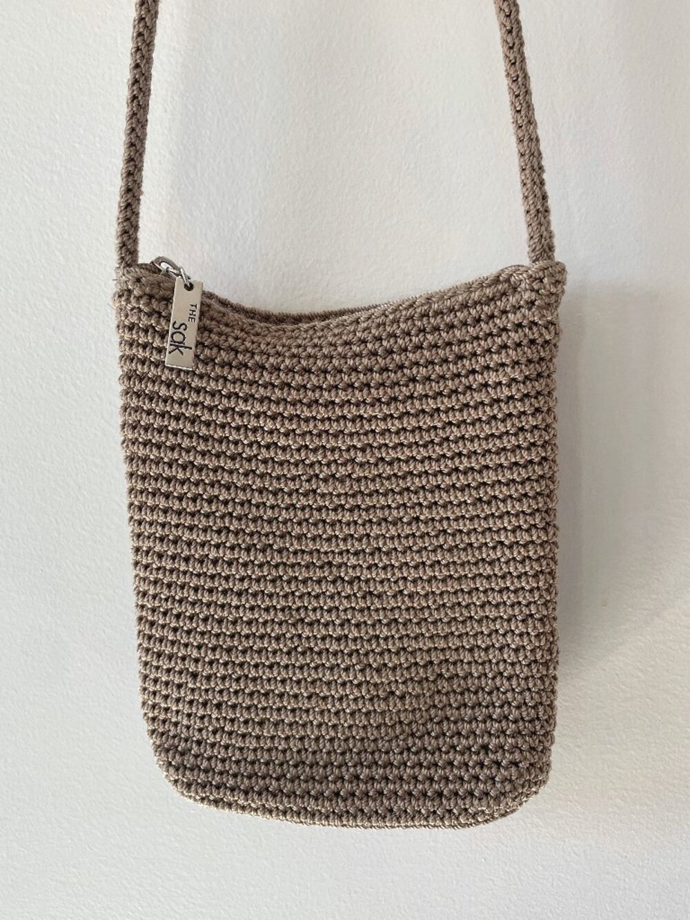 The Sak Brown Crochet Boho Shoulder Bag